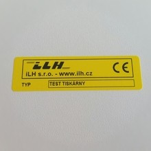 Żółta plastikowa etykieta 70x20 mm - cena 0,112 zł