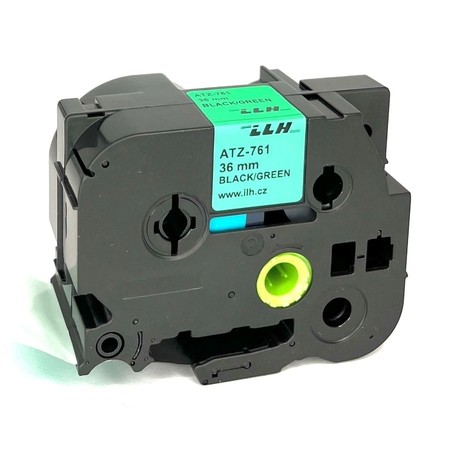 Taśma ATZ-761 zielona/czarny druk, 36 mm