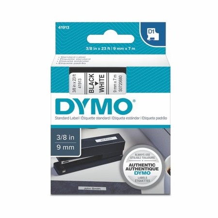 Taśma Dymo S0720680 biała/czarny druk, 9 mm