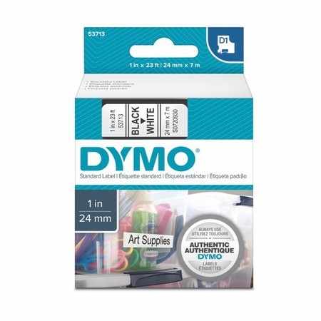 Taśma Dymo S0720930 biała/czarny druk, 24 mm