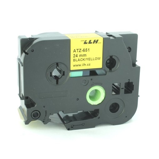 Taśma ATZ-651 żółta/czarny druk, 24 mm