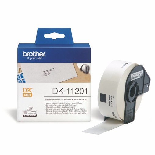 Etykiety papierowe Brother DK11201, 29x90 mm, 400 szt.