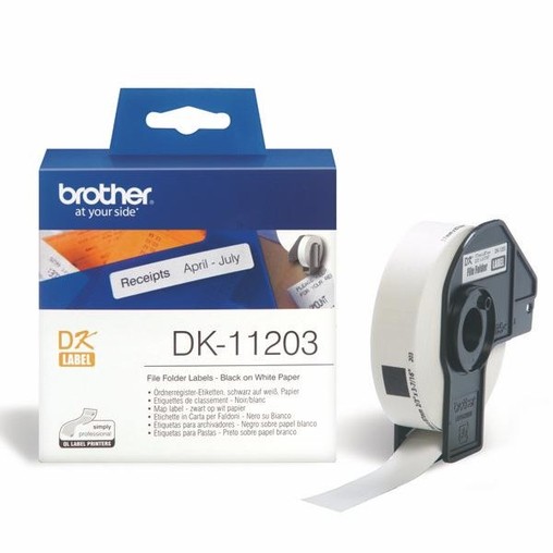 Etykiety papierowe Brother DK11203, 17x87 mm, 300 szt.