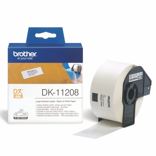 Etykiety papierowe Brother DK11208, 38x90 mm, 400 szt.