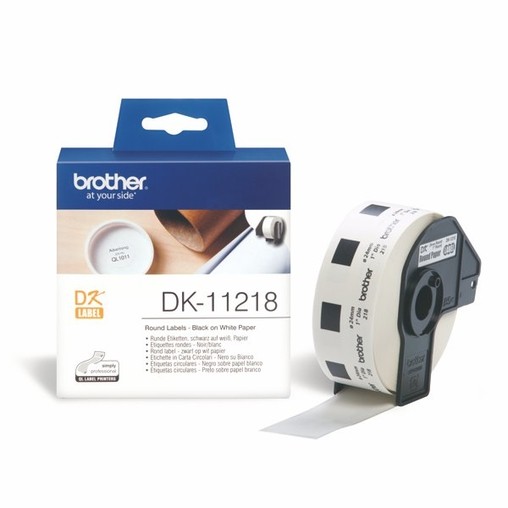 Etykiety papierowe Brother DK11218 okrągłe, średnica 24 mm, 1000 szt.