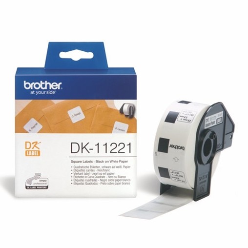 Etykiety papierowe Brother DK11221, 23x23 mm, 1000 szt.