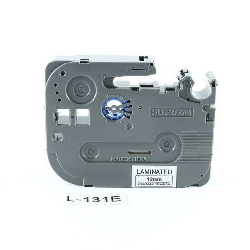 Taśma Supvan L-131E przezroczysta/czarny druk, 12 mm
