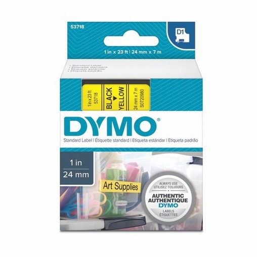 Taśma Dymo S0720980 żółta/czarny druk, 24 mm