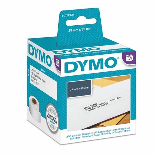 Etykiety papierowe Dymo S0722370, 89x28 mm, 2x130 ks