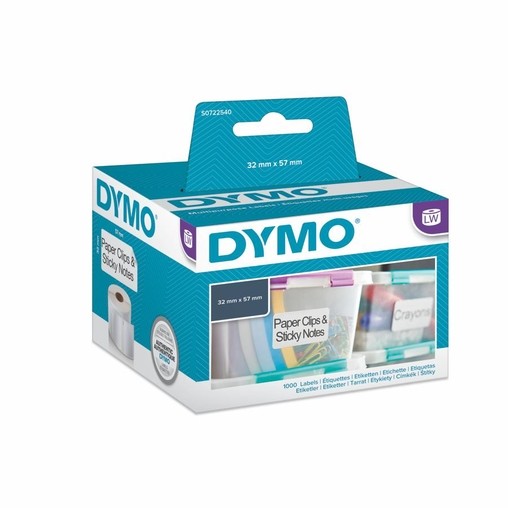 Etykiety papierowe Dymo S0720540, 57x32 mm, usuwalne, 1000 szt.